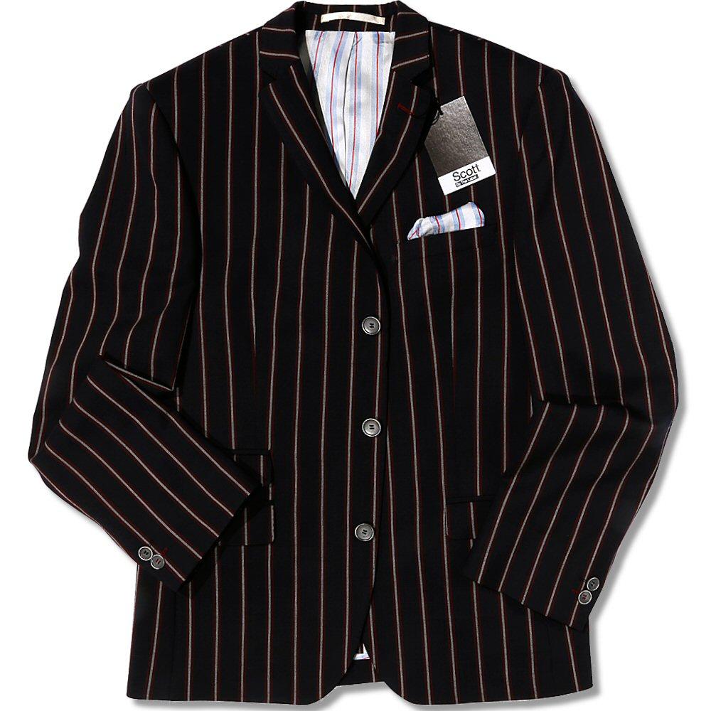 Scott Mod 60's Retro Ivy League 3 Button Striped Boating Blazer Jacket